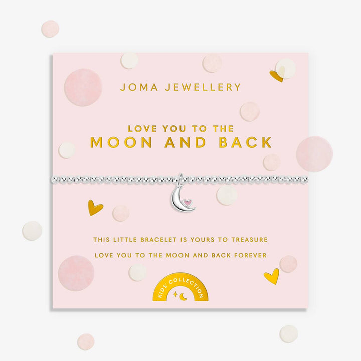Joma Jewellery Kids' Confetti A Little Love You To The Moon And Back Silver Plated Bracelet