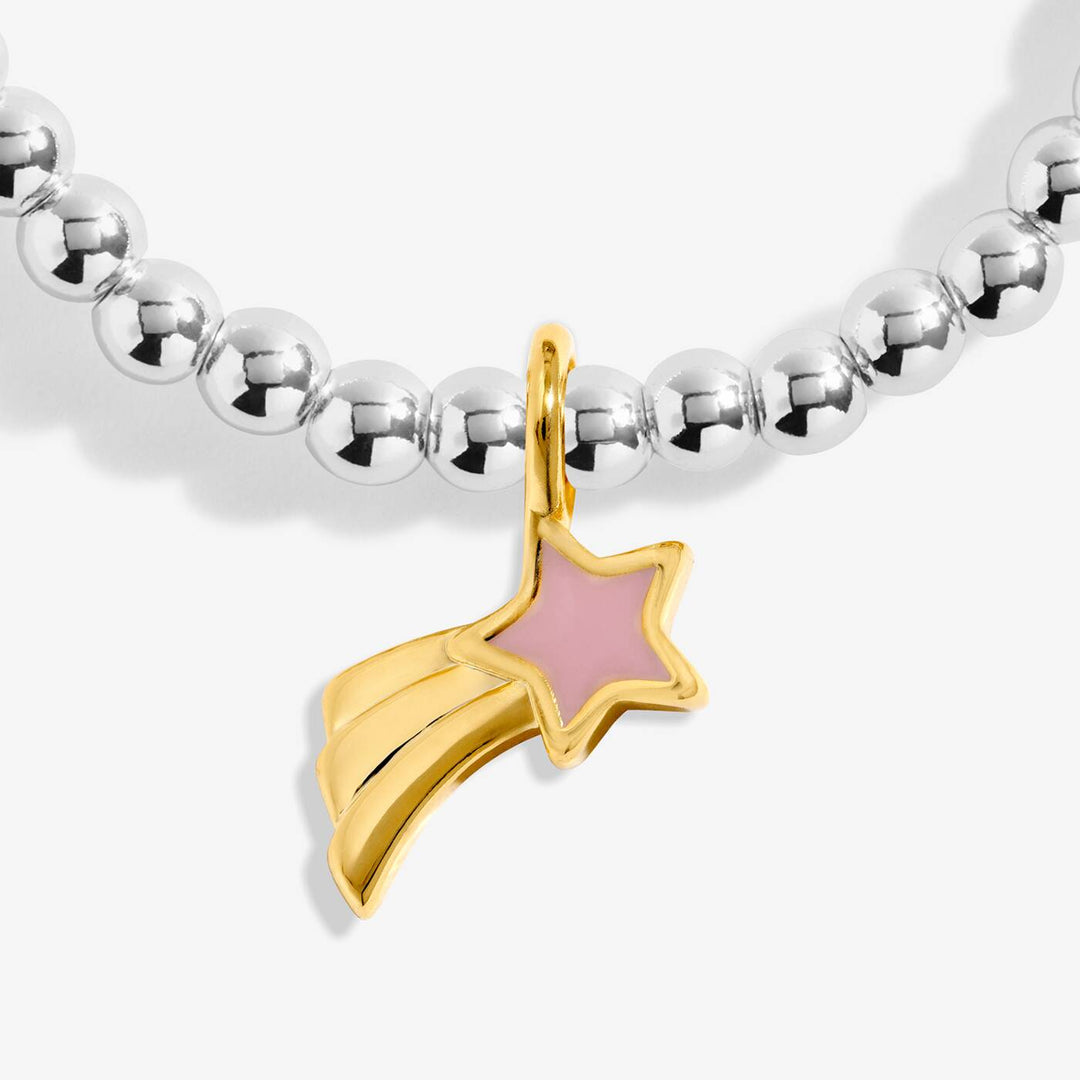 Joma Jewellery Kids' Confetti A Little You Are The Brightest Star Silver & Gold Plated Bracelet