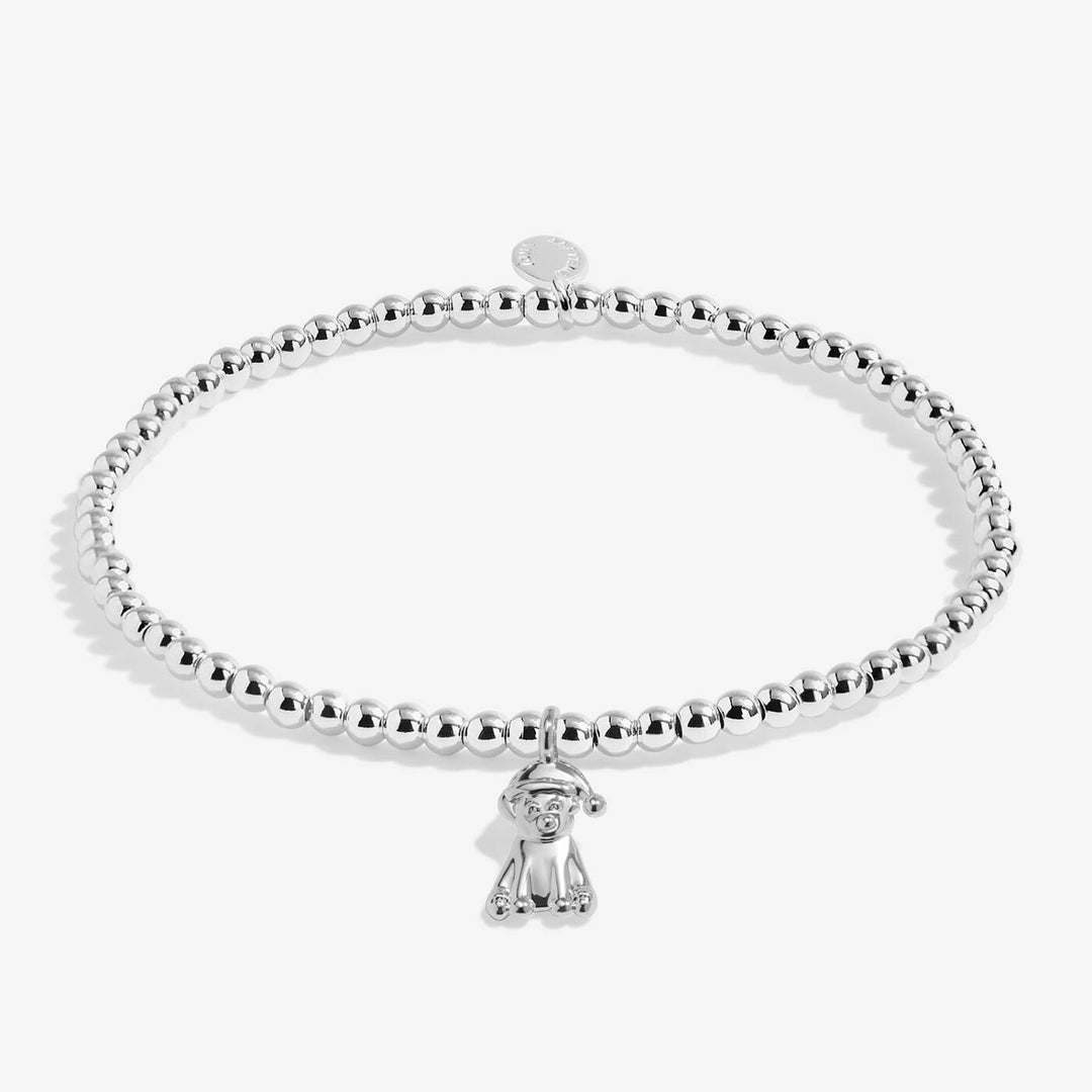 Joma Jewellery Kids' Snowglobe A Little Have A Pawsome Christmas Silver Plated Bracelet