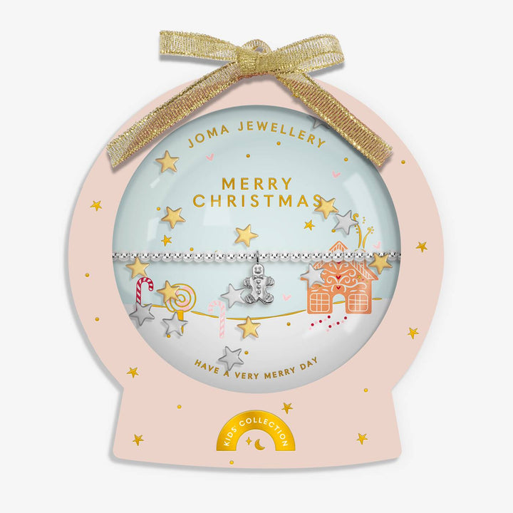 Joma Jewellery Kids' Snowglobe A Little Merry Christmas Silver Plated Bracelet