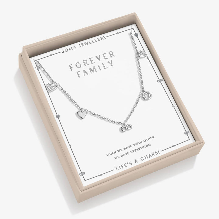 Joma Jewellery Life's A Charm Forever Family Silver Plated Necklace