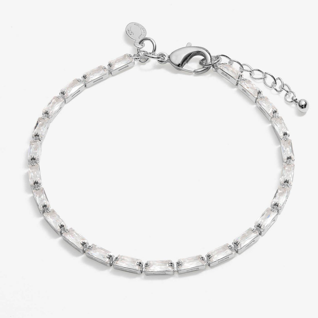 Joma Jewellery Loved By You Baguette Tennis Silver Plated Bracelet