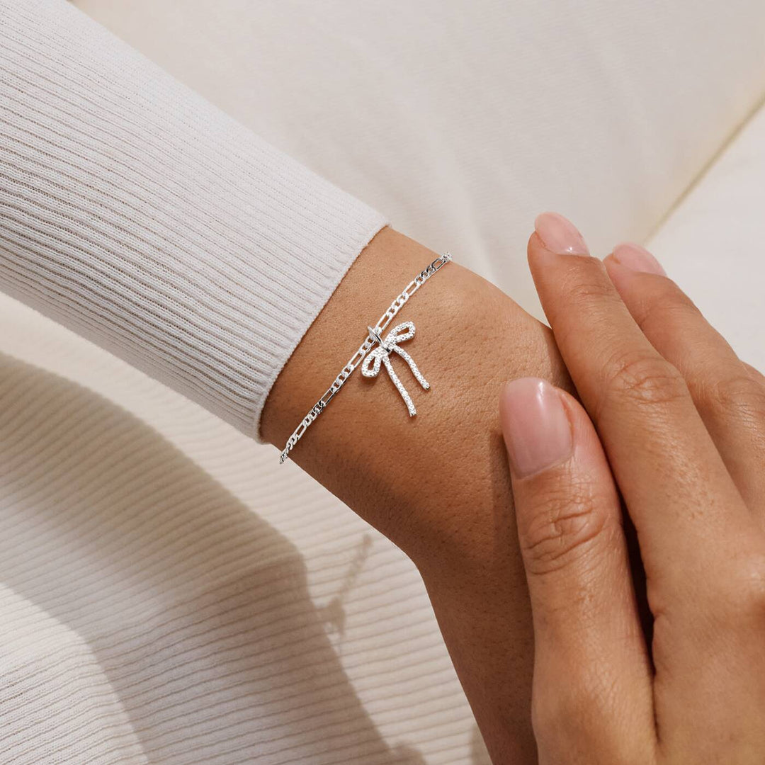 Joma Jewellery Loved By You Bow Silver Plated Bracelet
