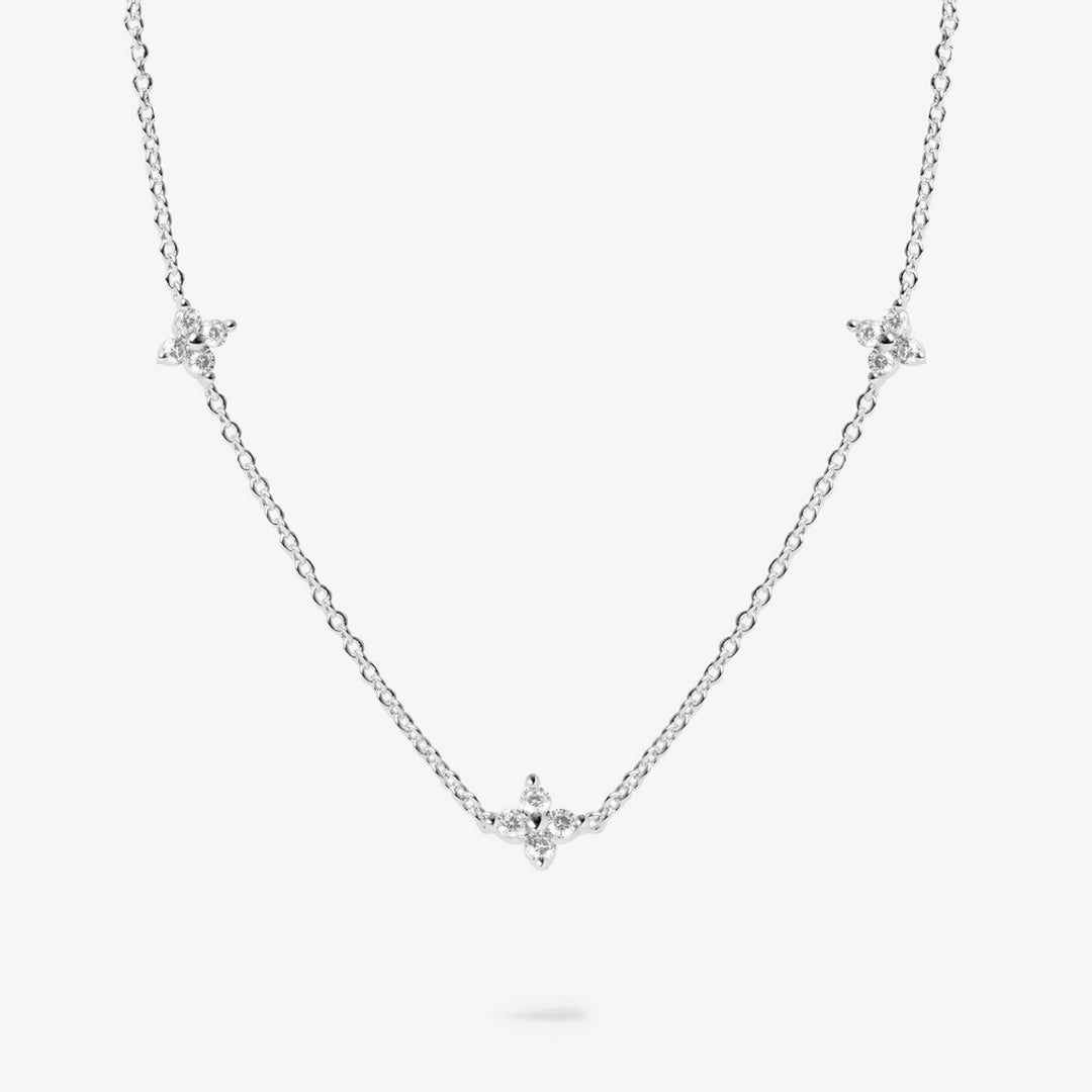 Joma Jewellery Loved By You CZ Clover Silver Plated Necklace
