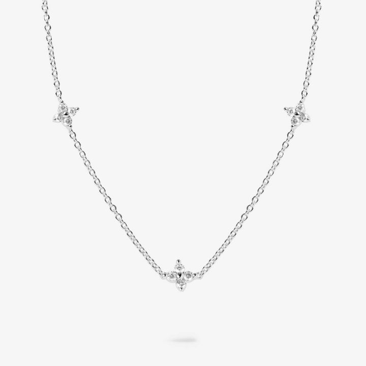 Joma Jewellery Loved By You CZ Clover Silver Plated Necklace