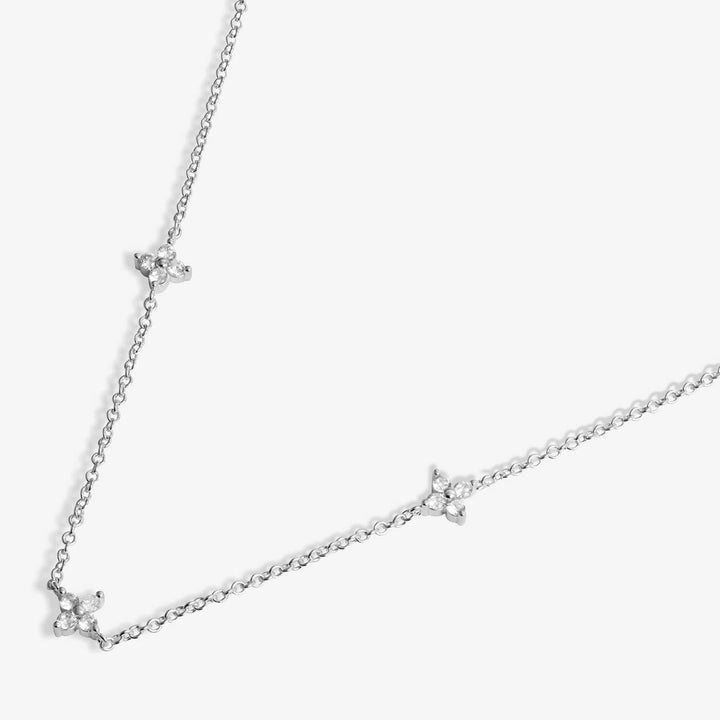Joma Jewellery Loved By You CZ Clover Silver Plated Necklace