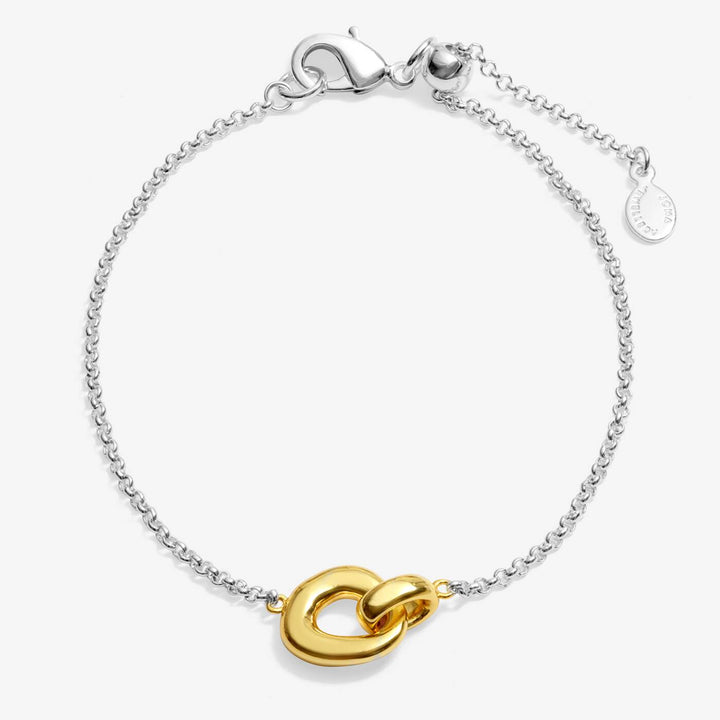 Joma Jewellery Loved By You Organic Link Silver & Gold Plated Bracelet