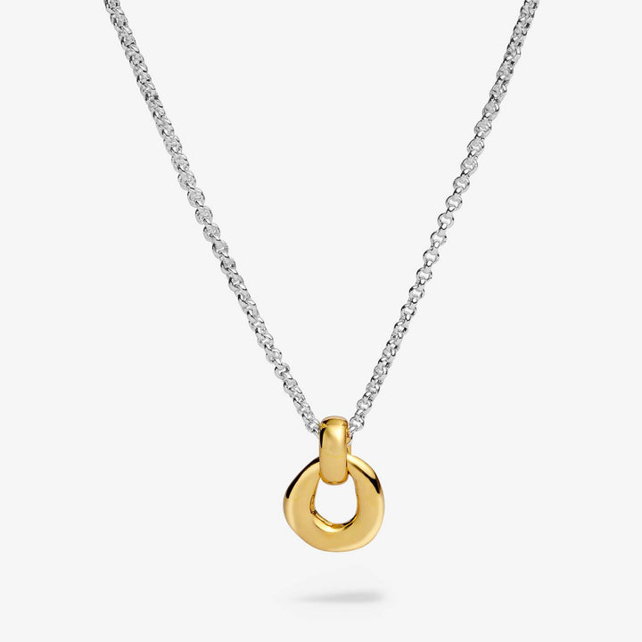 Joma Jewellery Loved By You Organic Link Silver & Gold Plated Necklace