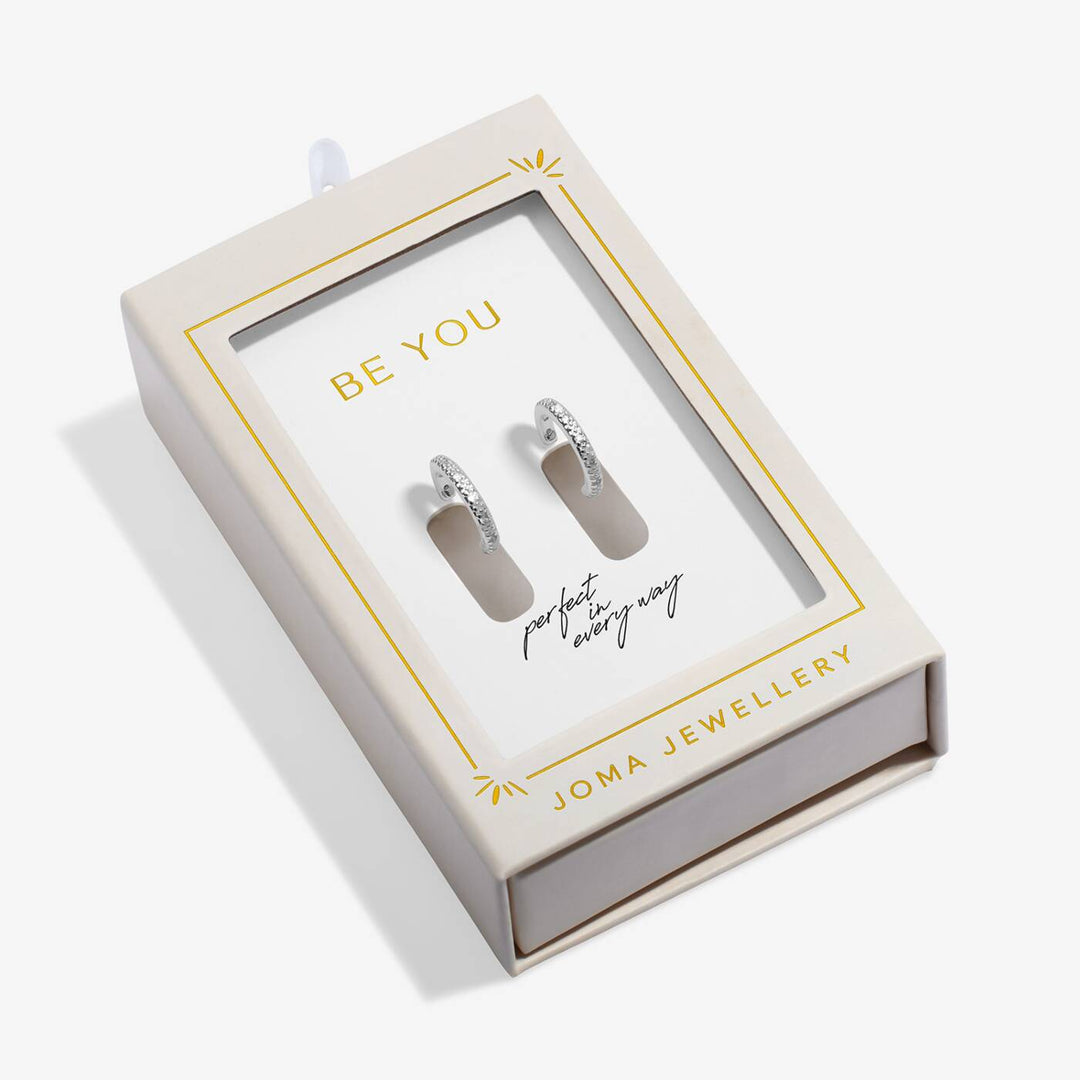 Joma Jewellery Moments To Shine Be You Silver Plated Hoop Earrings