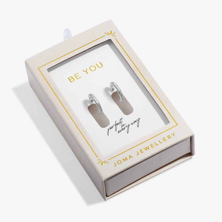 Joma Jewellery Moments To Shine Be You Silver Plated Hoop Earrings