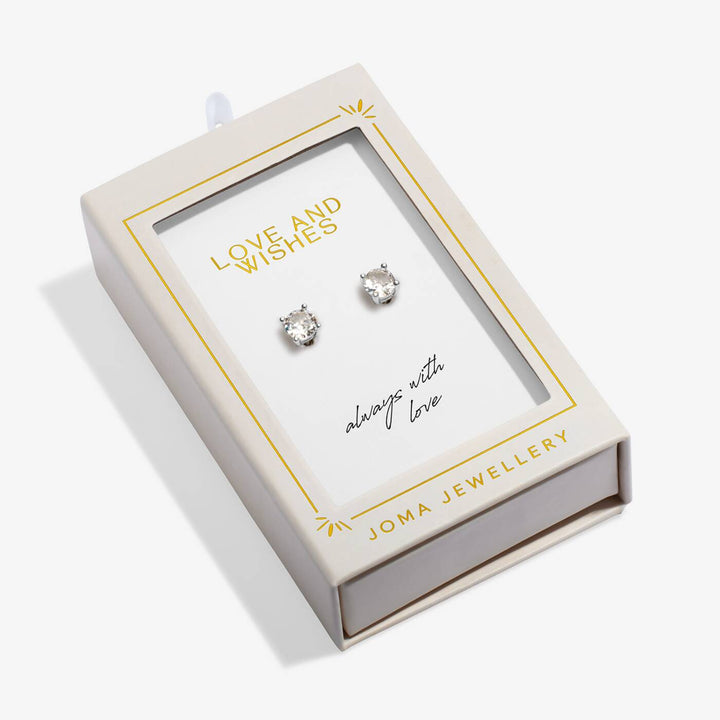 Joma Jewellery Moments To Shine Love And Wishes Silver Plated Stud Earrings