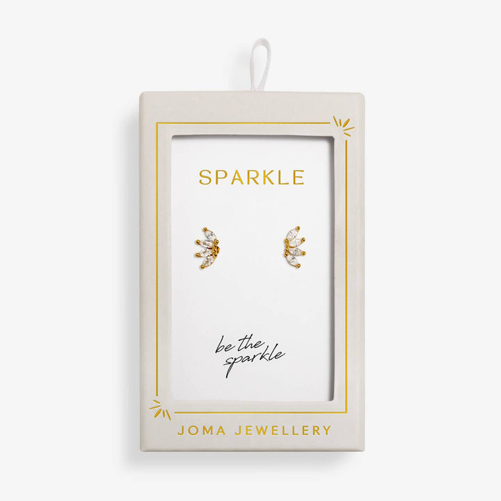 Joma Jewellery Moments To Shine Sparkle Gold Plated Stud Earrings