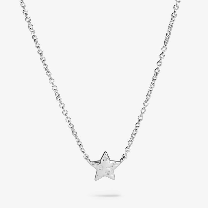 Joma Jewellery Necklace Christmas Cracker Merry Christmas Silver Plated Necklace