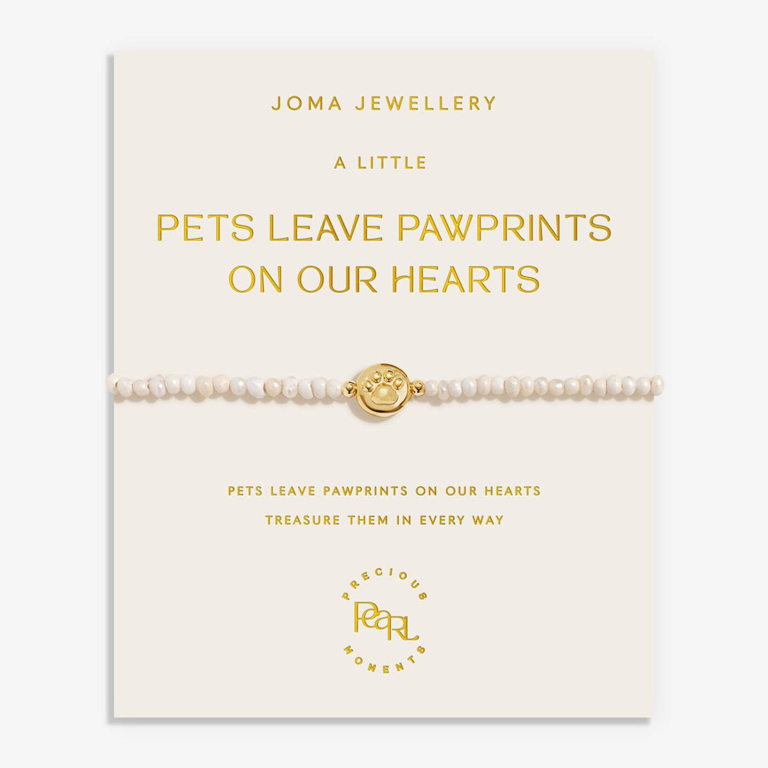 Joma Jewellery Precious Moments Pets Leave Pawprints On Our Heart Gold Plated Bracelet