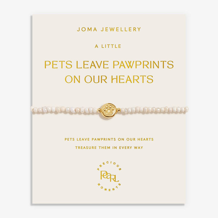 Joma Jewellery Precious Moments Pets Leave Pawprints On Our Heart Gold Plated Bracelet