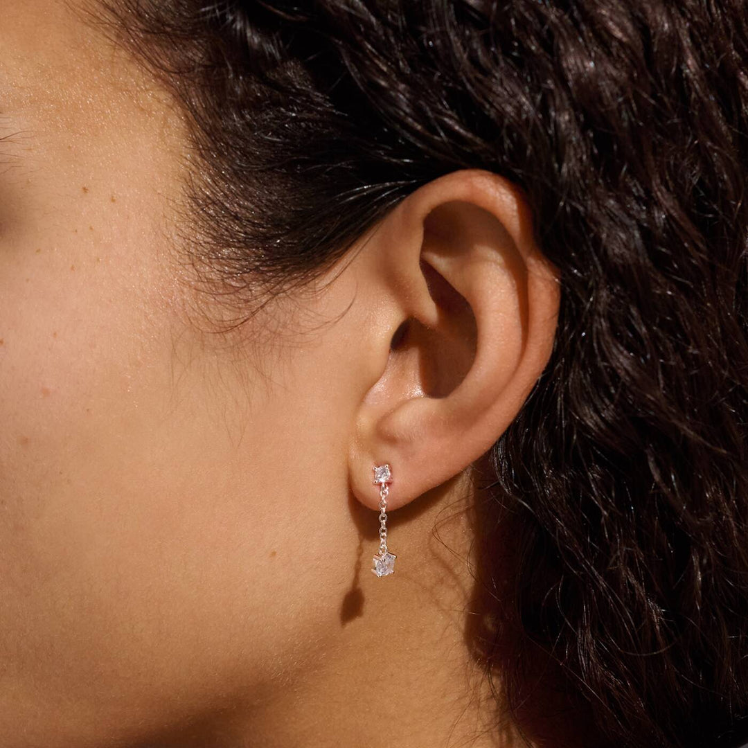 Joma Jewellery Sending Love And Wishes Bow Silver Plated Stud Earrings