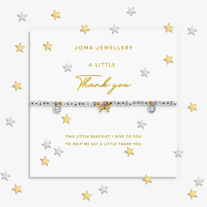 Joma Jewellery Sparkle Confetti A Little Thank You Silver & Gold Plated Bracelet