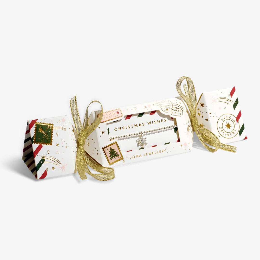 Joma Jewellery Kids' Christmas Cracker Christmas Wishes Silver Plated Bracelet