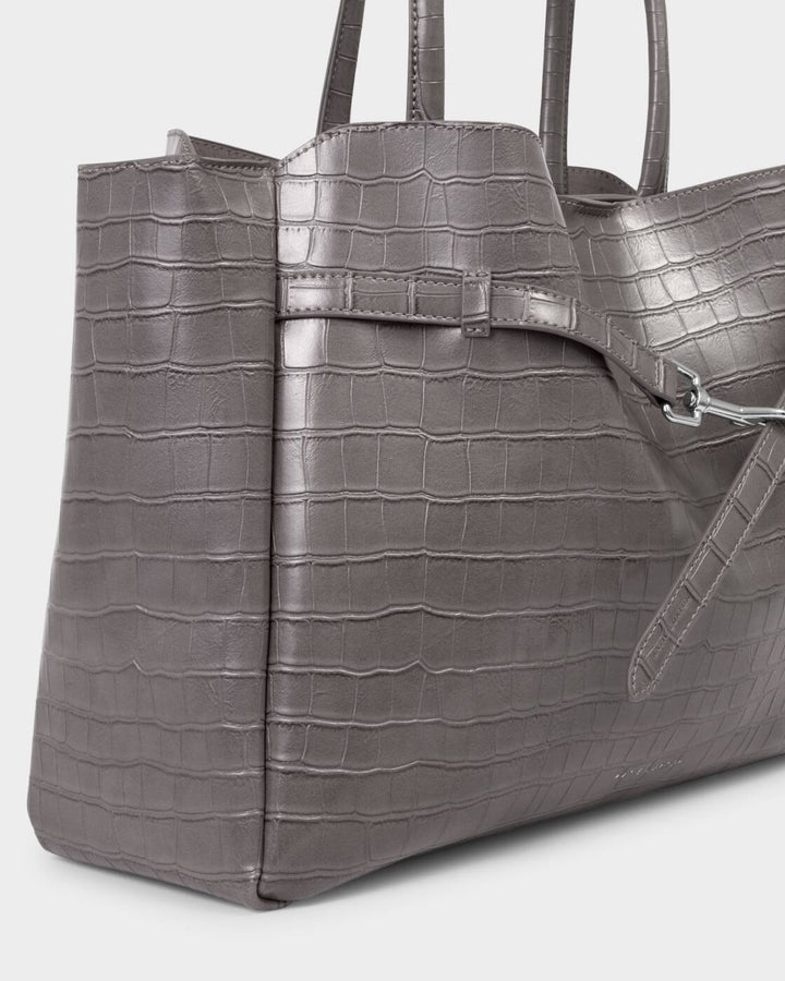Katie Loxton Maddie Work Tote Bag Grey Faux Croc