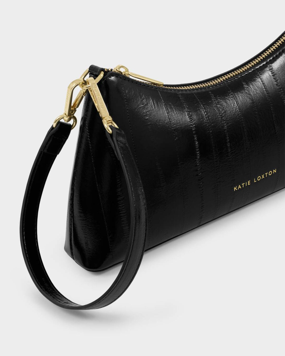 Katie Loxton Miley Small Shoulder Bag Black Eel