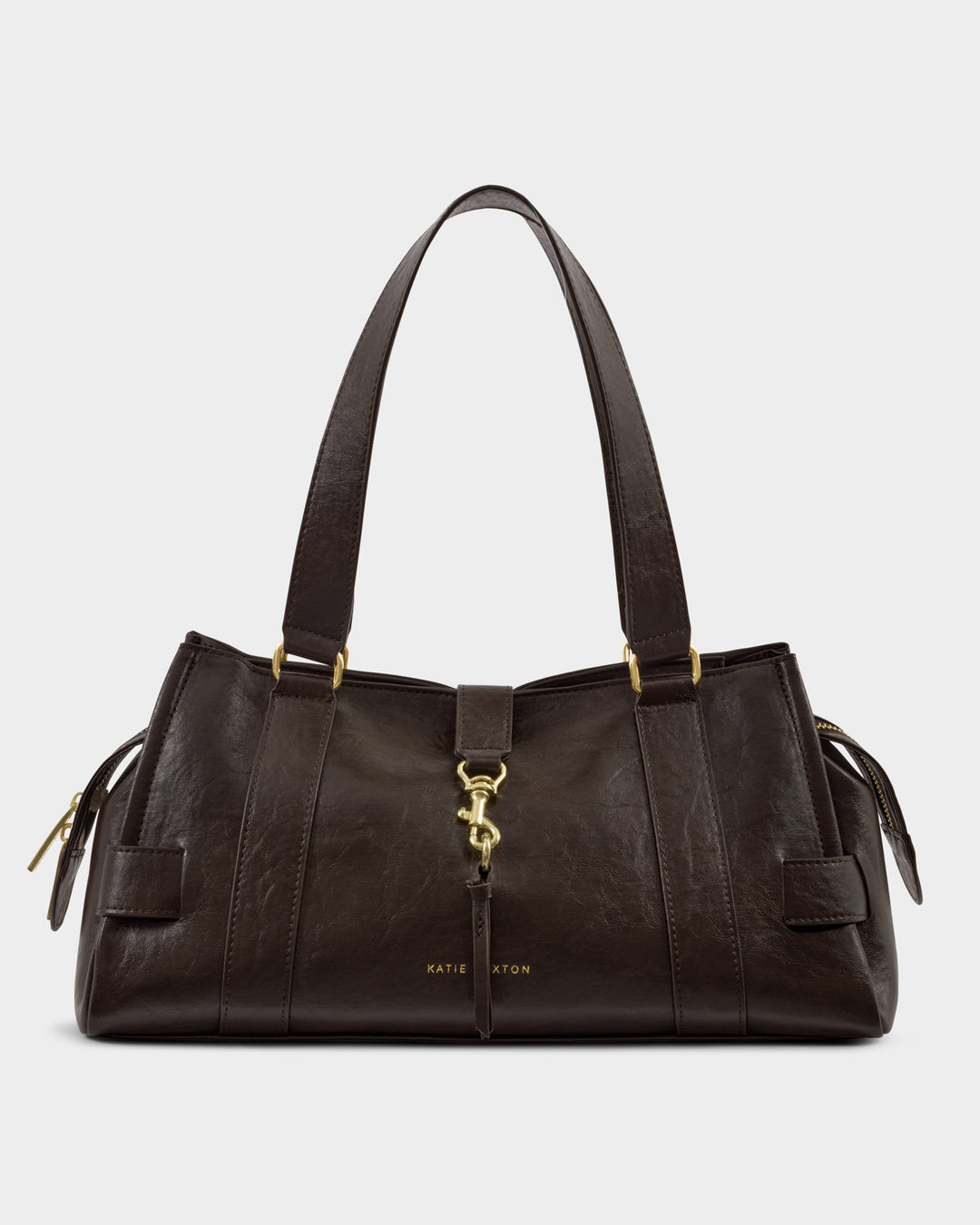 Katie Loxton Billie Shoulder Bag Chocolate Distressed