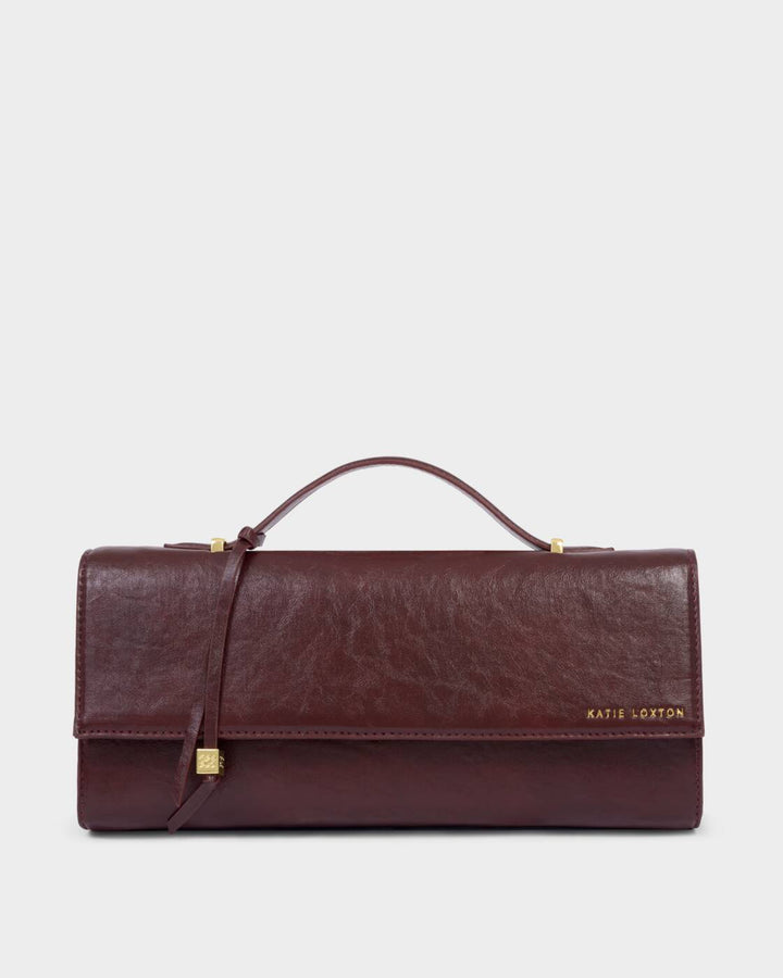 Katie Loxton Alma Clutch Cherry Patent Crackle