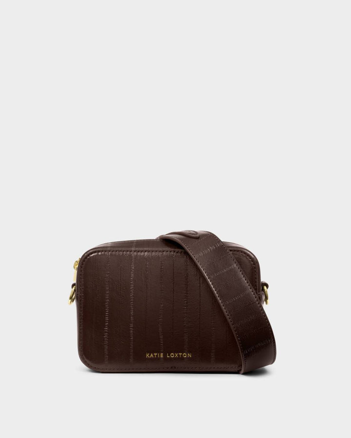 Katie Loxton Avery Small Crossbody Bag Chocolate Eel