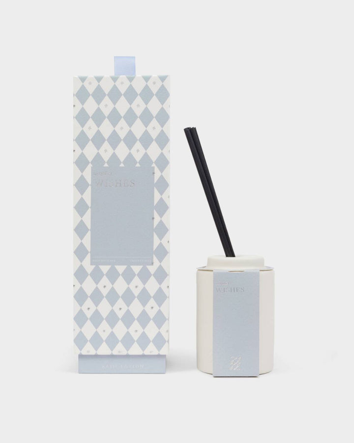 Katie Loxton Ceramic Sentiment Reed Diffuser Winter Wishes Frosted Pine And Cedarwood