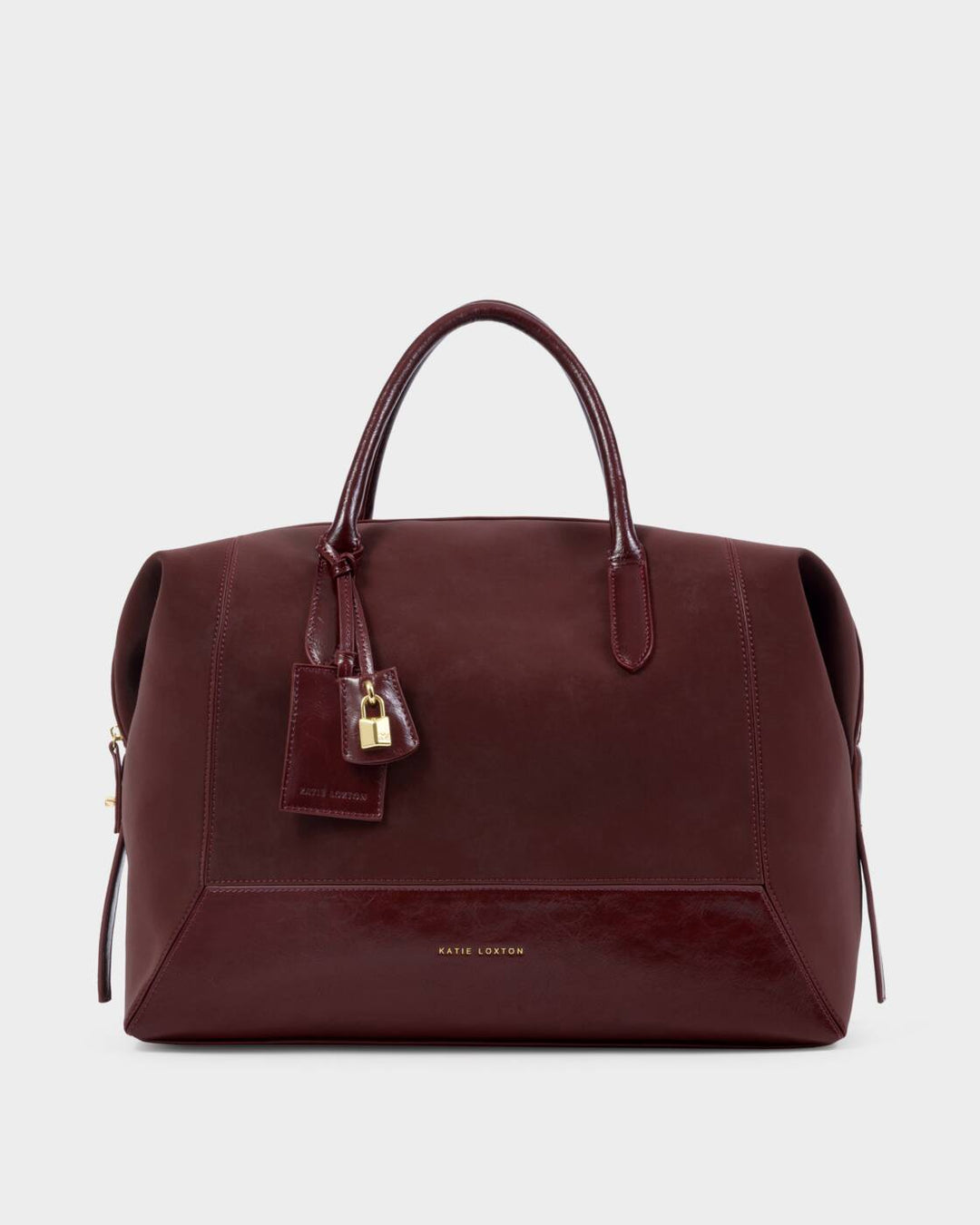Katie Loxton Charlbury Cabin Bag Cherry Suedette Cherry Patent Crackle