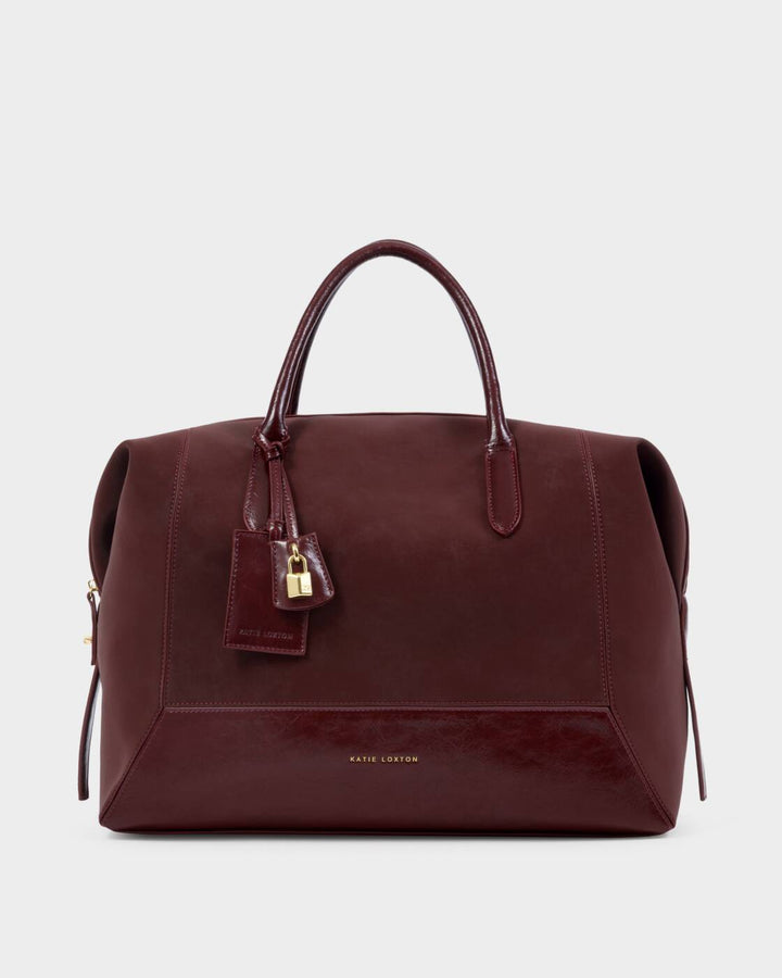 Katie Loxton Charlbury Cabin Bag Cherry Suedette Cherry Patent Crackle