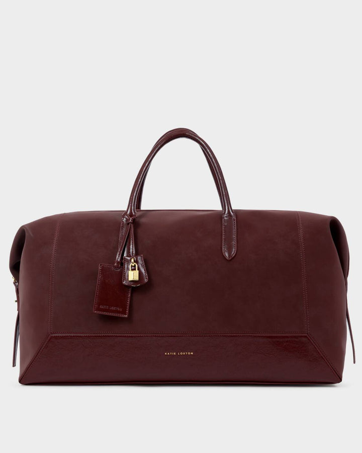 Katie Loxton Charlbury Weekend Bag Cherry Suedette Cherry Patent Crackle