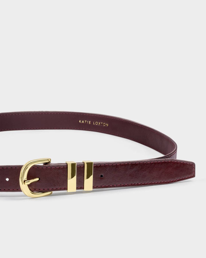 Katie Loxton Crackle Buckle Belt Cherry Patent Crackle M/L