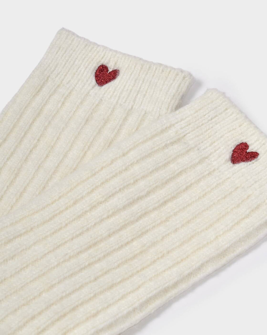 Katie Loxton Gift Boxed Chunky Knit Socks Heart Off White One Size