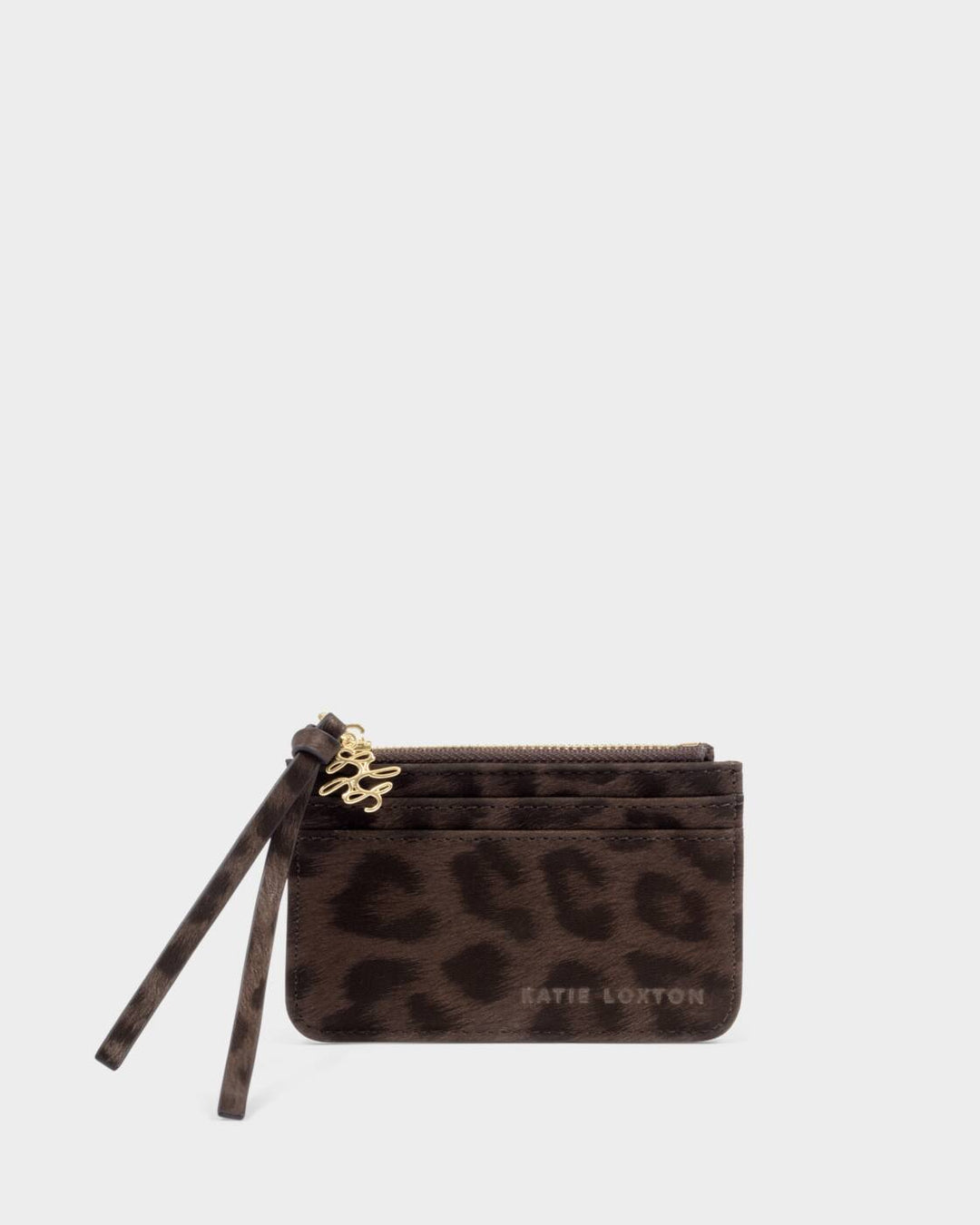Katie Loxton Gift Boxed Coin & Cardholder Chocolate Leopard
