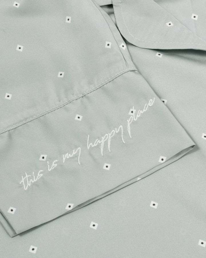 Katie Loxton Gift Boxed Pyjama Set Blue White Diamond Print Large