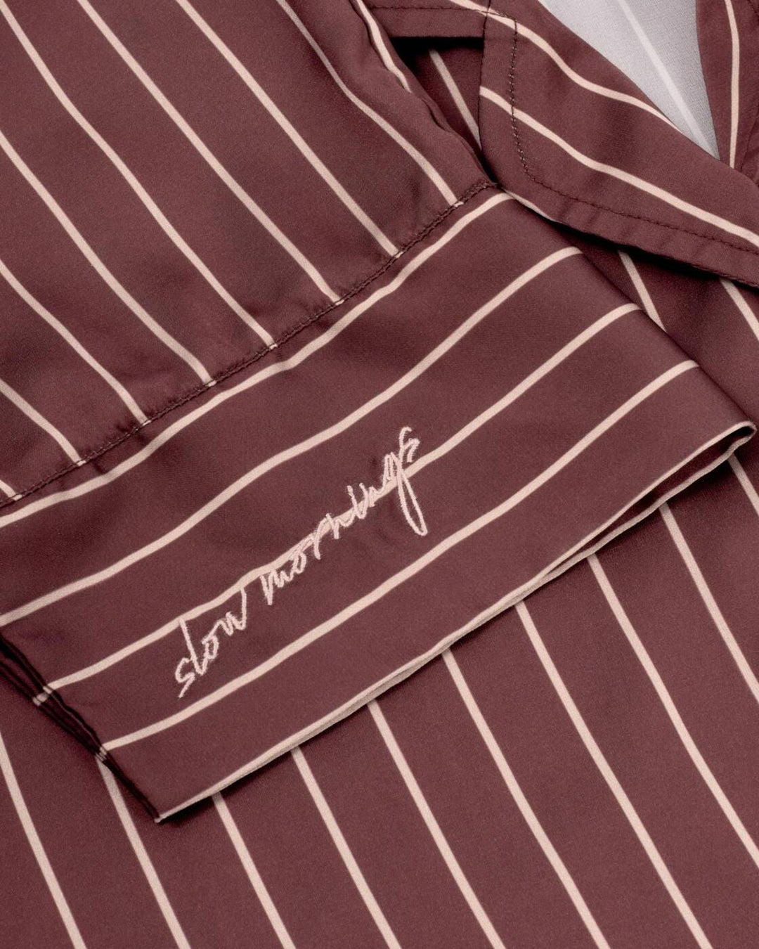 Katie Loxton Gift Boxed Pyjama Set Chocolate Off White Stripe Print Small