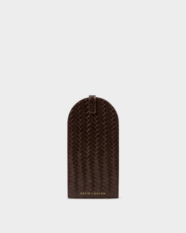 Katie Loxton Glasses Sleeve Chocolate Woven