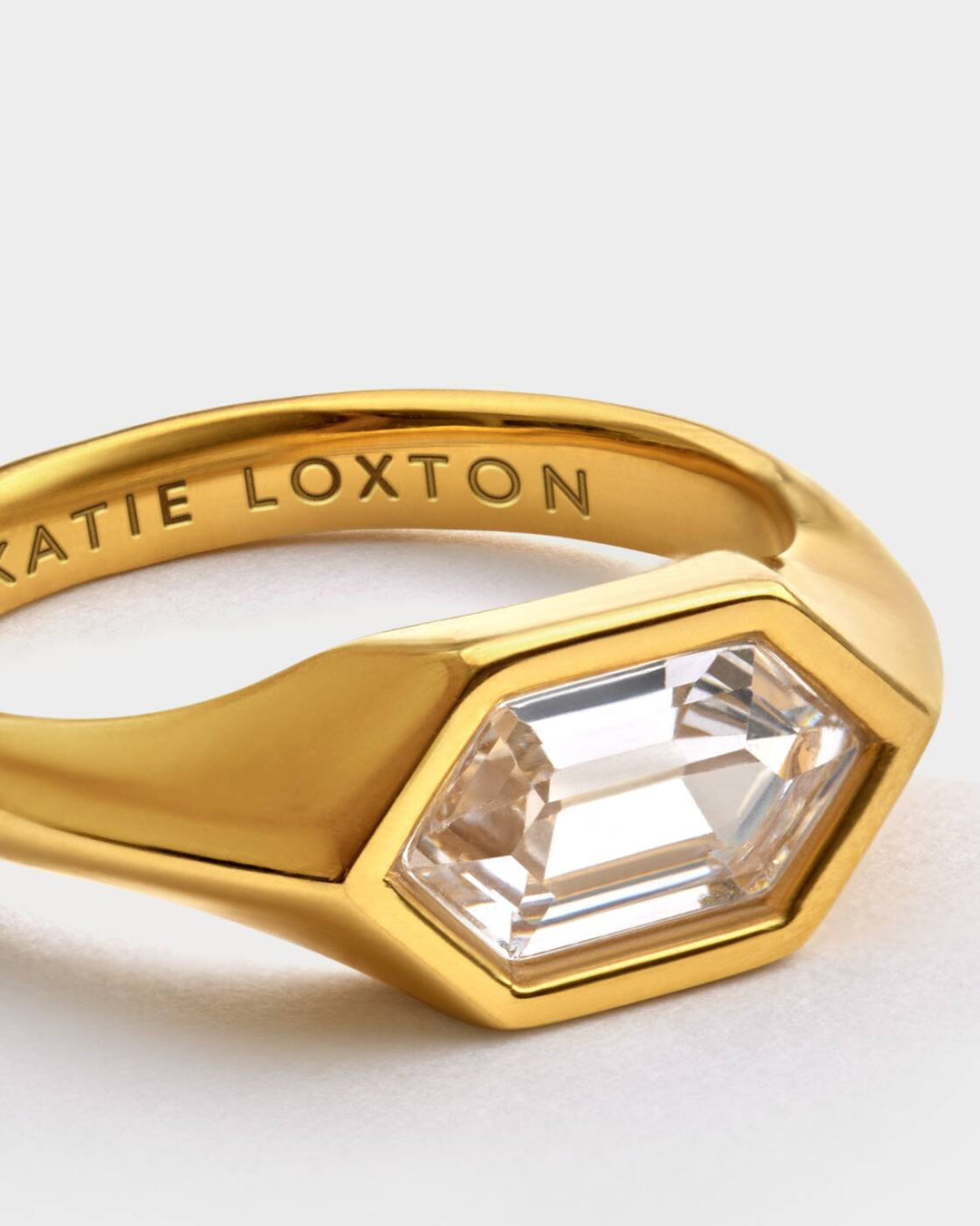 Katie Loxton Harlequin Statement Ring Gold Coated Large