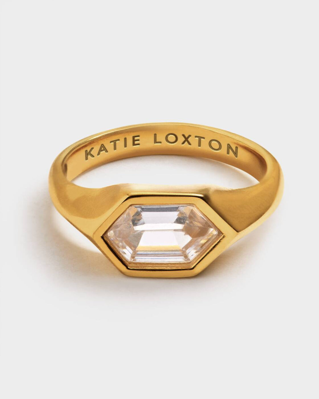 Katie Loxton Harlequin Statement Ring Gold Coated Large