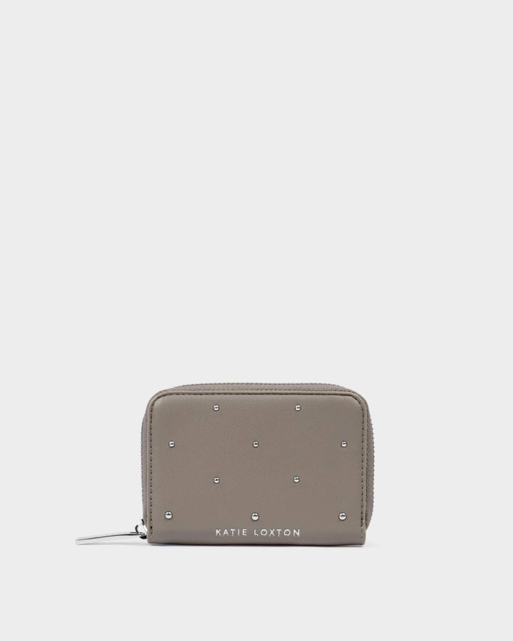 Katie Loxton Klara Concertina Purse Silver Mink Studded