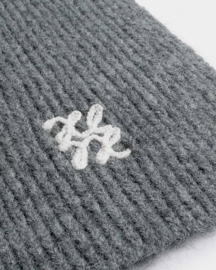 Katie Loxton Logo Appliqué Scarf Charcoal Pastel Grey