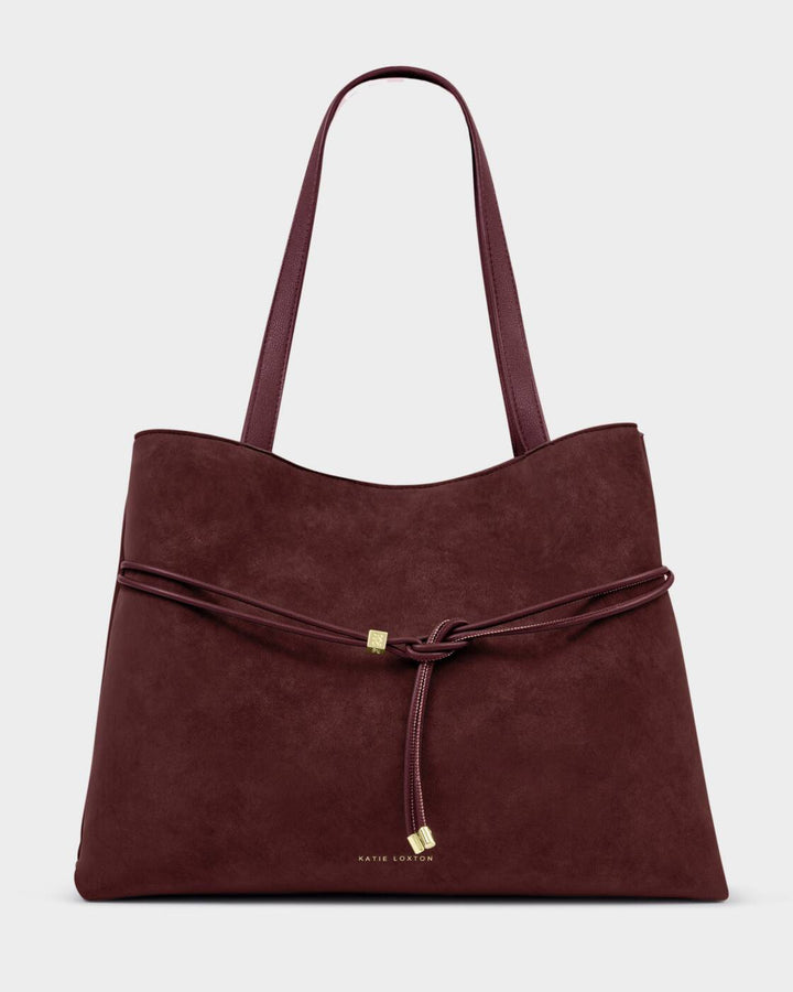 Katie Loxton Lori Tote Bag Cherry Suedette