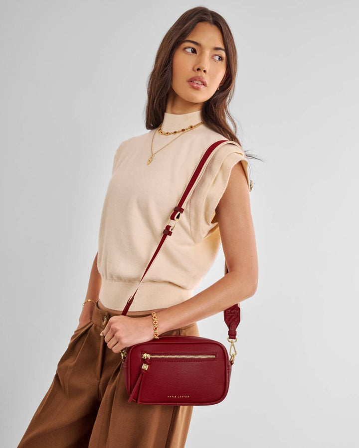 Katie Loxton Lottie Crossbody Bag Crimson