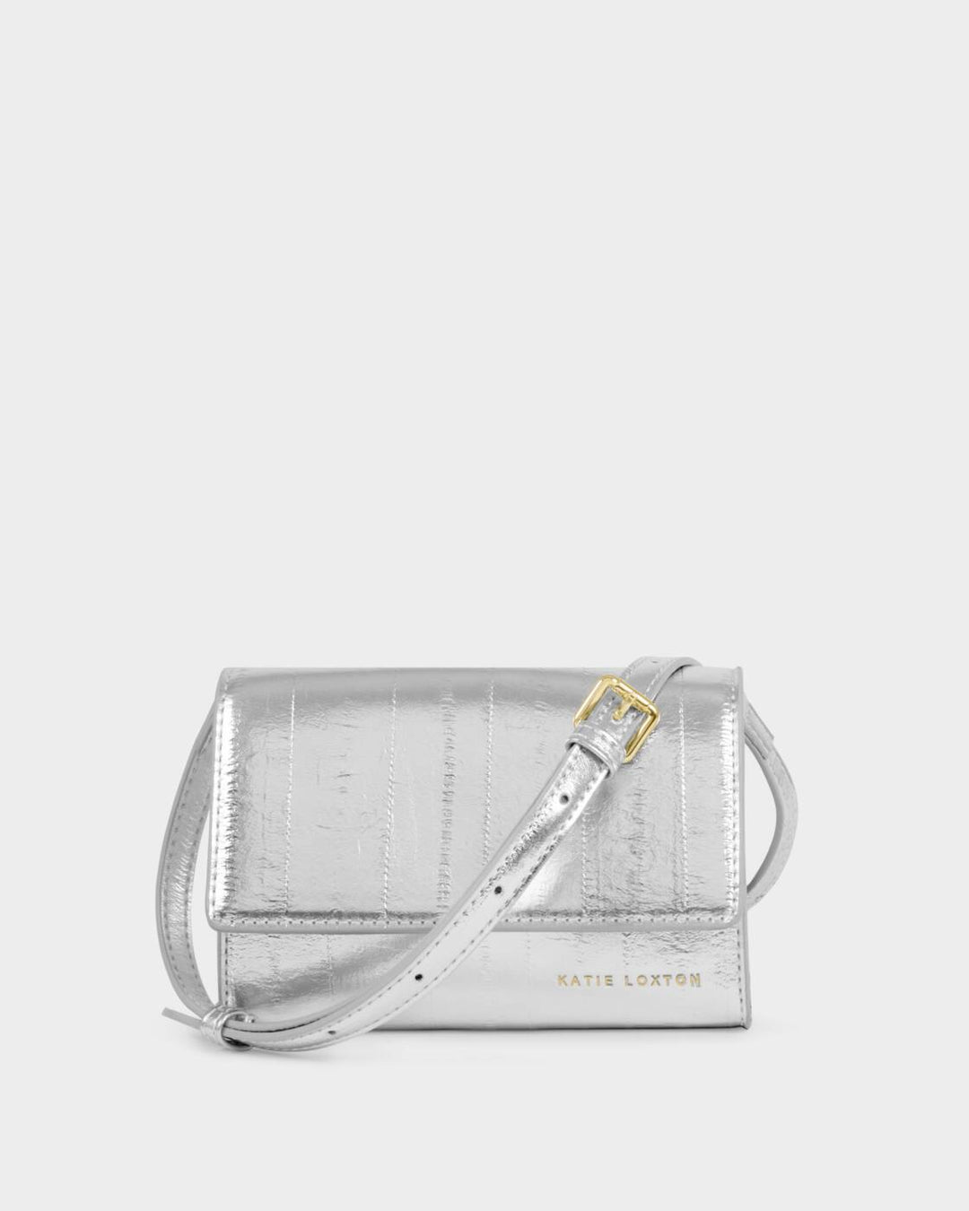 Katie Loxton Lou Crossbody Bag Silver Eel
