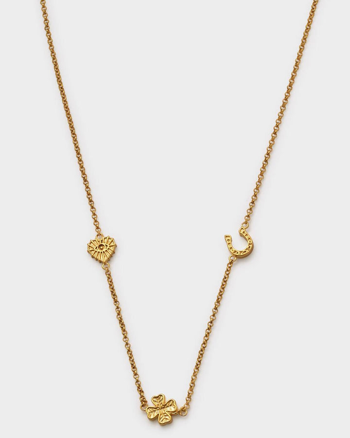 Katie Loxton Lucky Charm Necklace Gold Coated