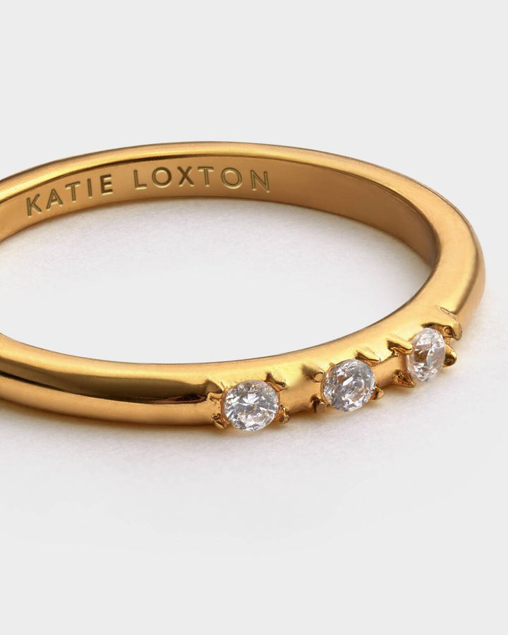 Katie Loxton Lumira Ring Gold Coated Extra Large