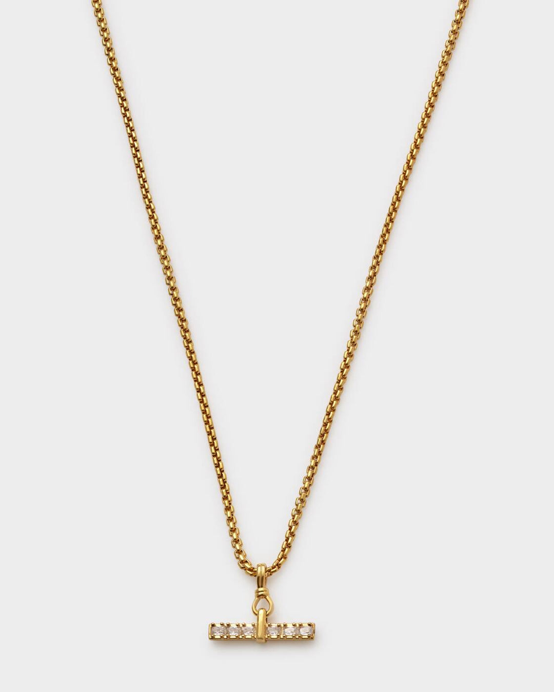 Katie Loxton Lustre T-Bar Necklace Gold Coated