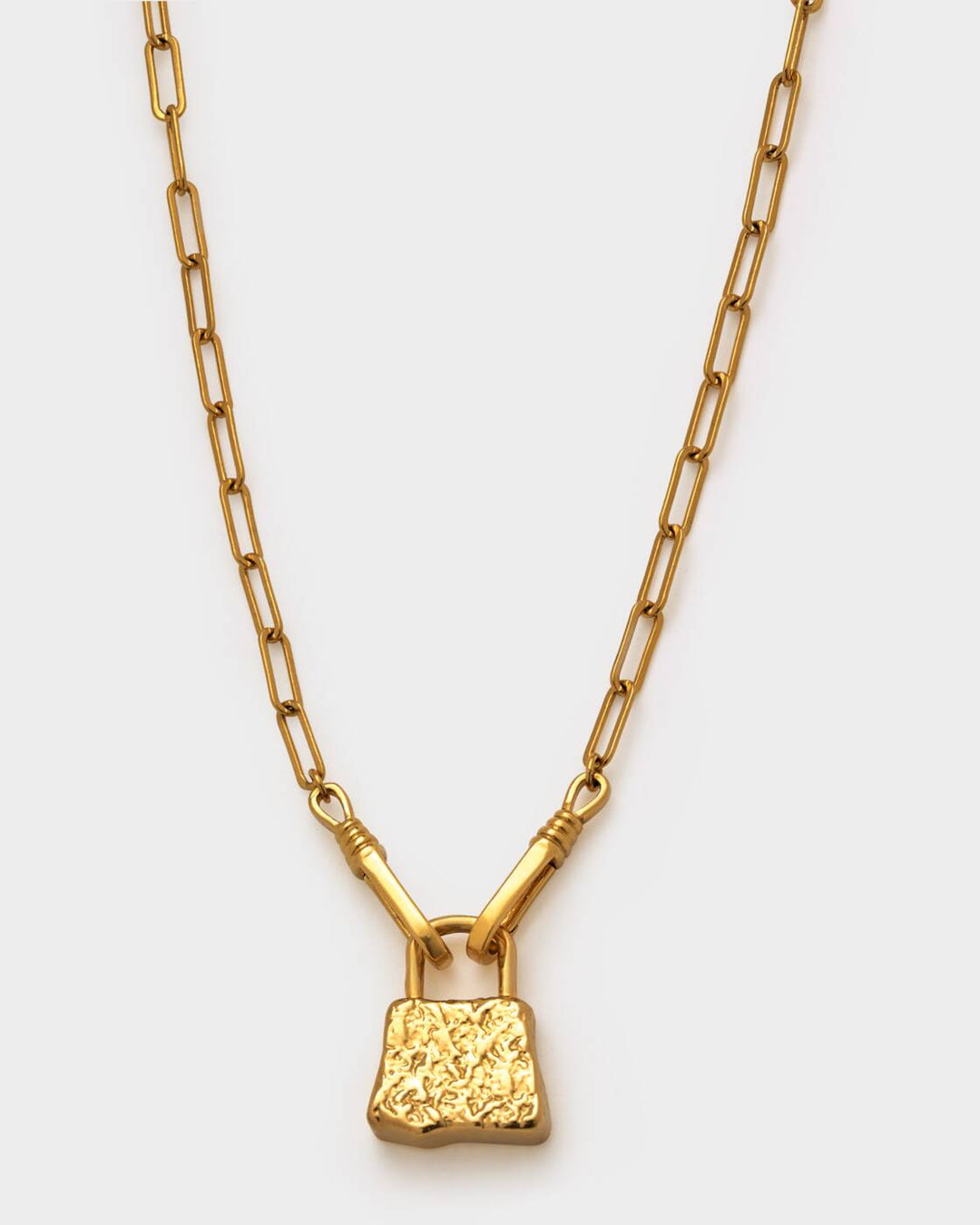 Katie Loxton Luxe Lock Necklace Gold Coated