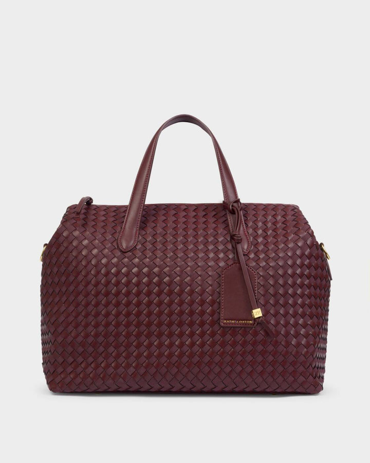 Katie Loxton Milan Hand Woven Cabin Bag Cherry Mixed