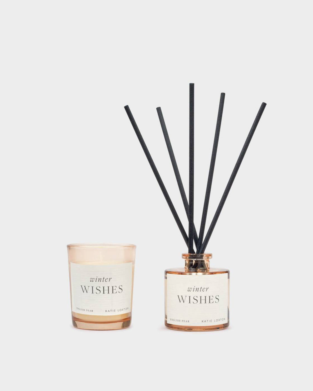 Katie Loxton Mini Votive And Mini Reed Diffuser Gift Set Winter Wishes Frosted Pine And Cedarwood
